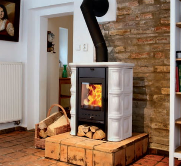 kachlová kamna slonová kost